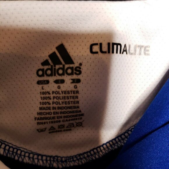 Adidas Climalite Mens University Of Kansas Blue Polo Large - Picture 4 of 6